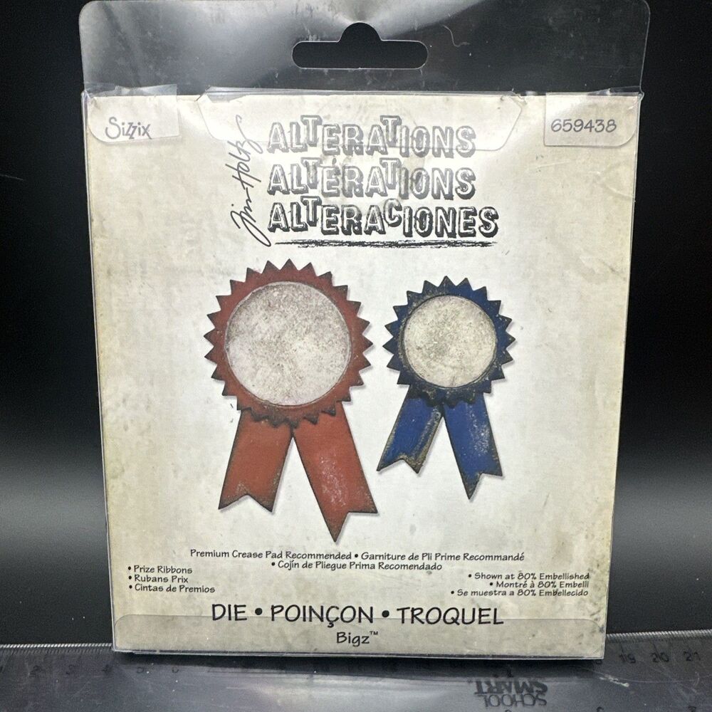 Sizzix Big Shot Bigz Dies PRIZE RIBBONS 659438 Tim Holtz Alterations